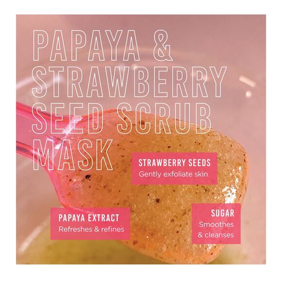C'est Moi Refreshing Papaya & Strawberry Seed Scrub Facial Mask 1.7 fl oz - Picture 3 of 7